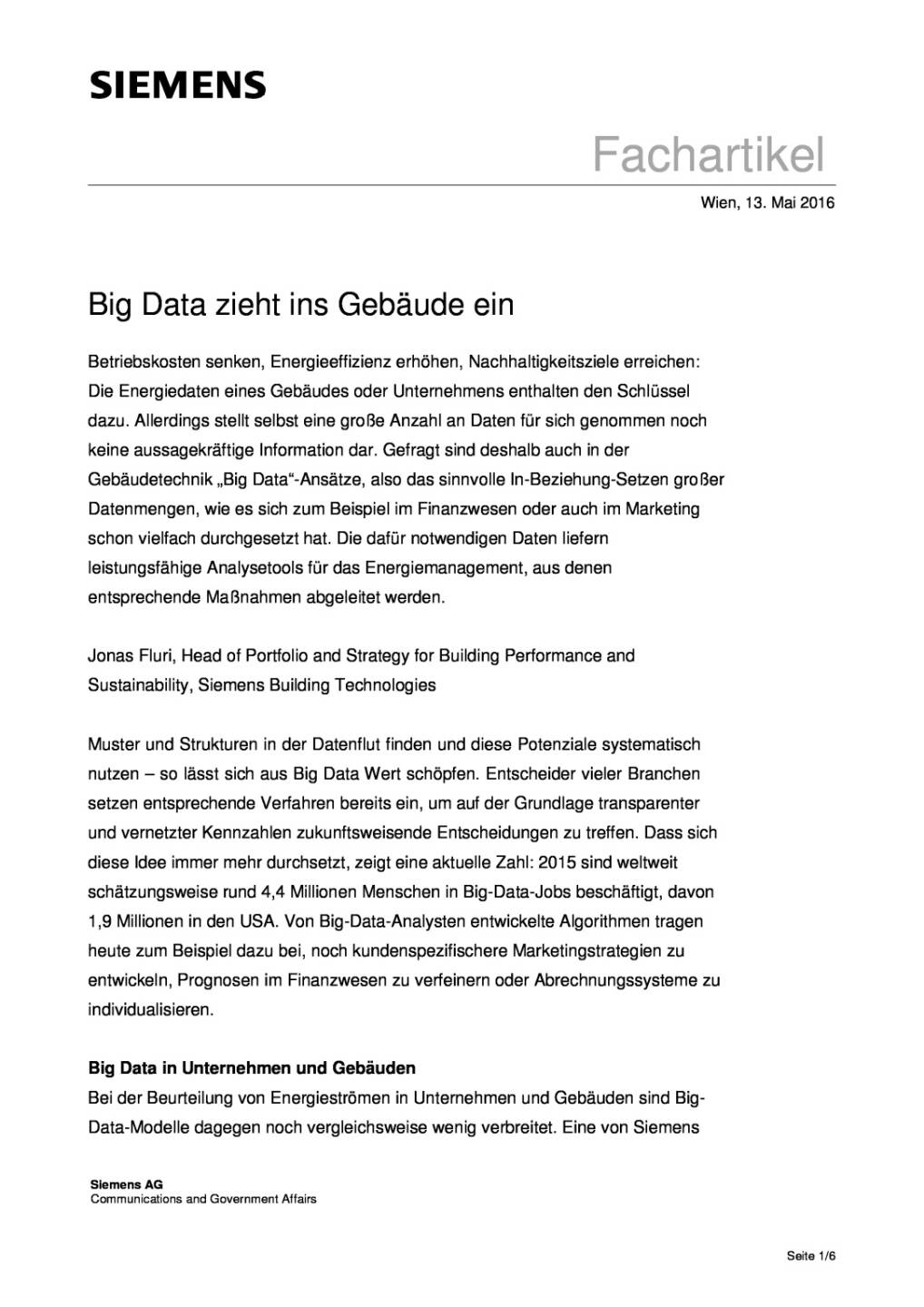 Siemens: Big Data zieht ins Gebäude ein, Seite 1/6, komplettes Dokument unter http://boerse-social.com/static/uploads/file_1060_siemens_big_data_zieht_ins_gebaude_ein.pdf