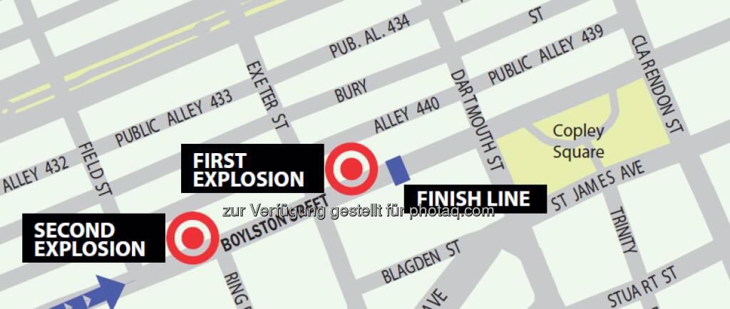 Boston-Bomben: Die traurigste Grafik im April 2013, zur Veröffentlichung zugesandt von http://www.maps4news.com  (16.04.2013) 
