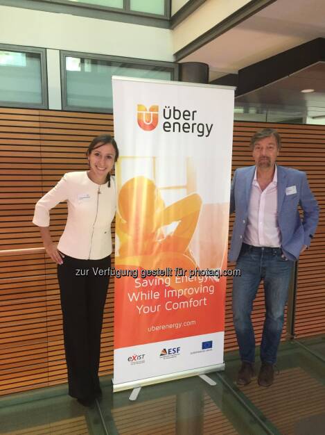 Dominika Bienkowska und Rolf Behrsing (ÜberEnergy) : Das Startup ÜberEnergy ebnet mit innovativer Plattform den Weg zu Smart Energy ohne Komfortverlust : Fotocredit: ÜberEnergy, © Aussendung (24.05.2016) 