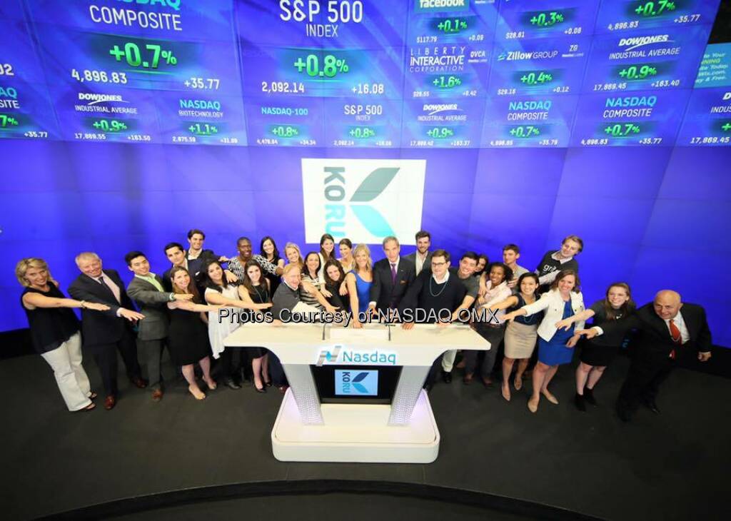 Koru rang the Nasdaq Closing Bell!  Source: http://facebook.com/NASDAQ (26.05.2016) 