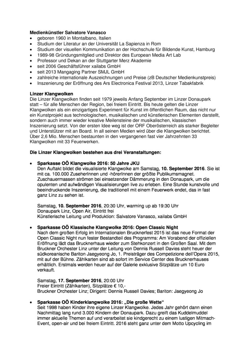 Linzer Klangwolke 2016 feiert 50 Jahre Johannes Kepler Universität, Seite 3/5, komplettes Dokument unter http://boerse-social.com/static/uploads/file_1119_linzer_klangwolke_2016_feiert_50_jahre_johannes_kepler_universitat.pdf