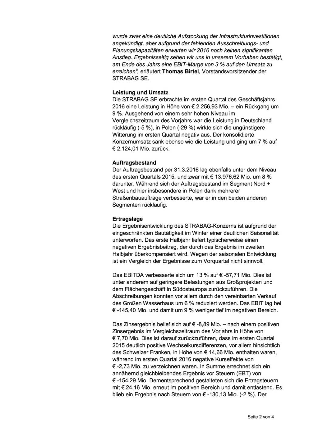 Strabag Q1 2016, Seite 2/4, komplettes Dokument unter http://boerse-social.com/static/uploads/file_1135_strabag_q1_2016.pdf