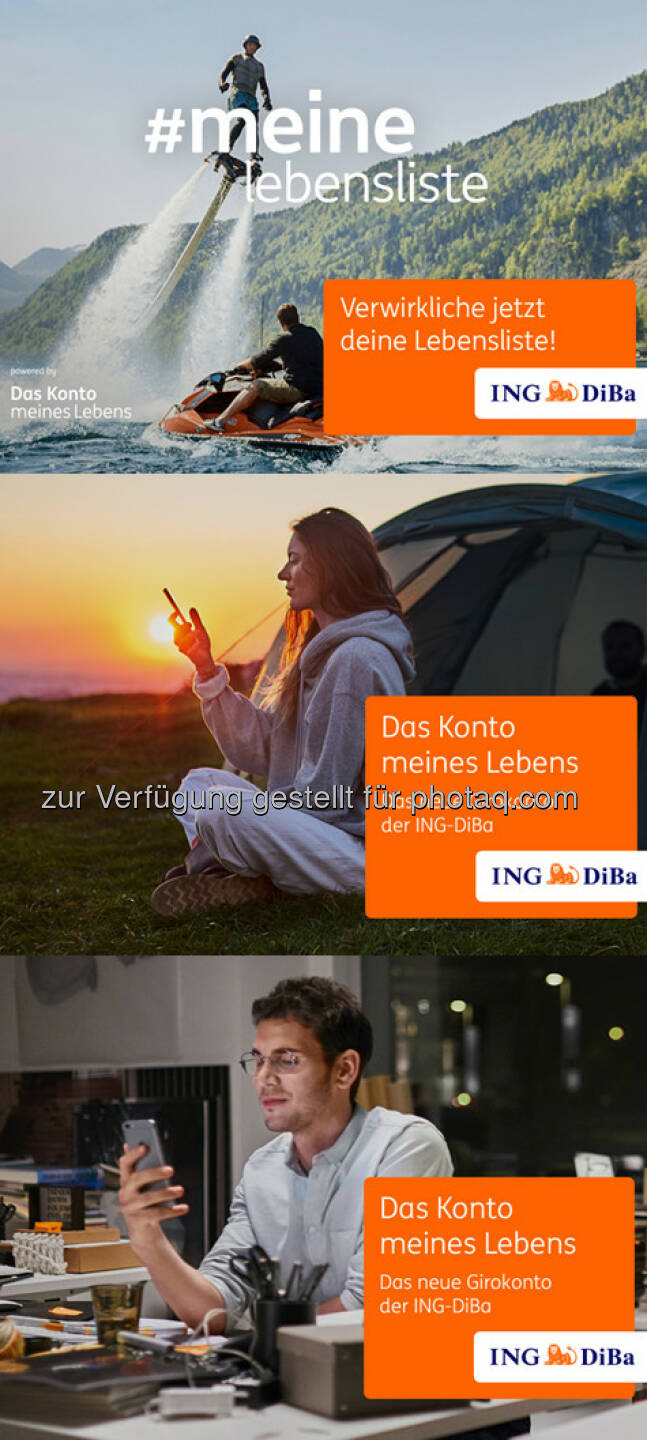 Sujets: Lebensliste, Frau, Mann : ING-DiBa startet Giro-Vermarktung : Fotocredit: ING-DiBa Direktbank Austria/ VIRTUE Austria/Christoph Spranger