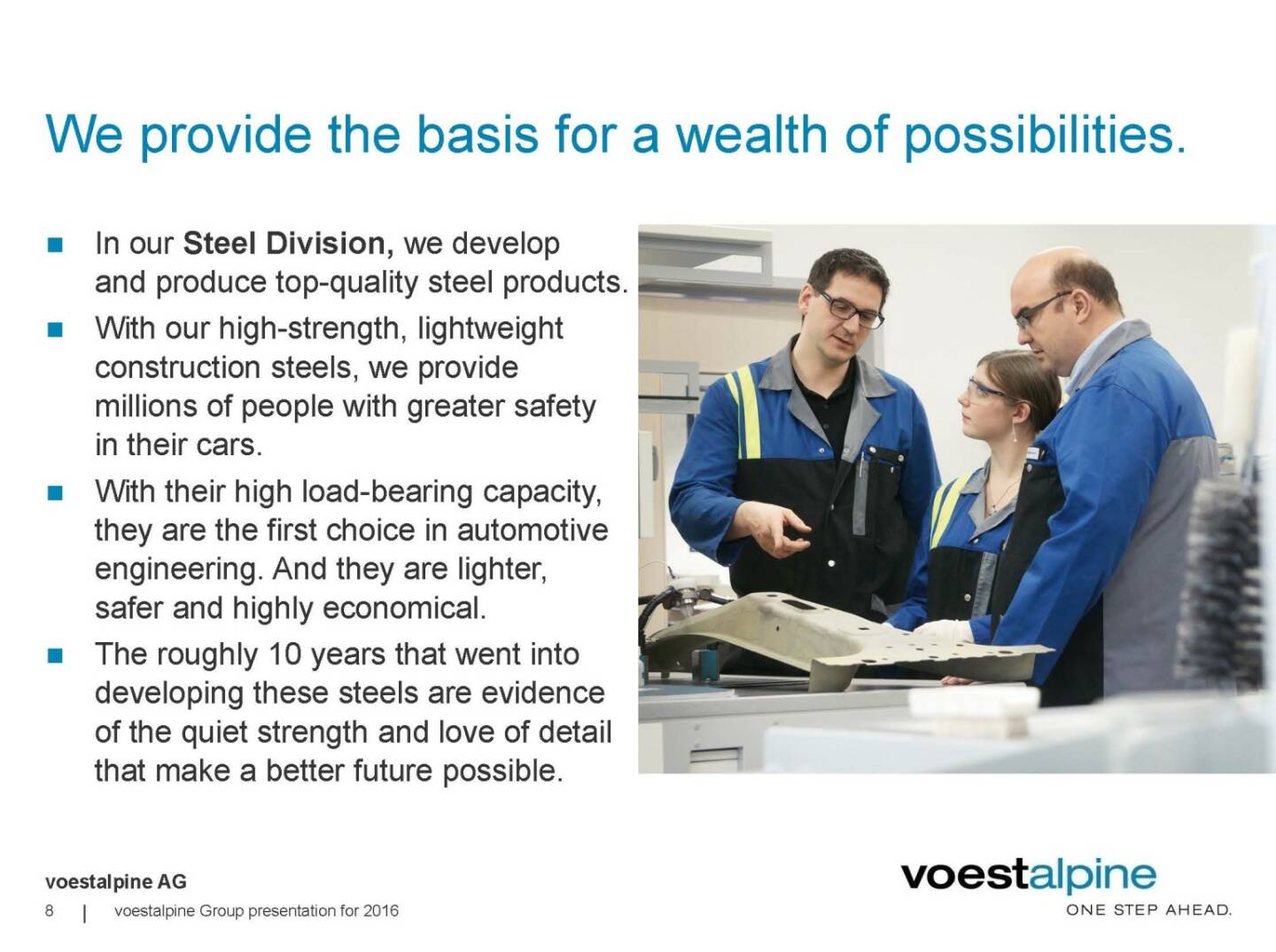 voestalpine - We provide the basis for a wealth of possibilities