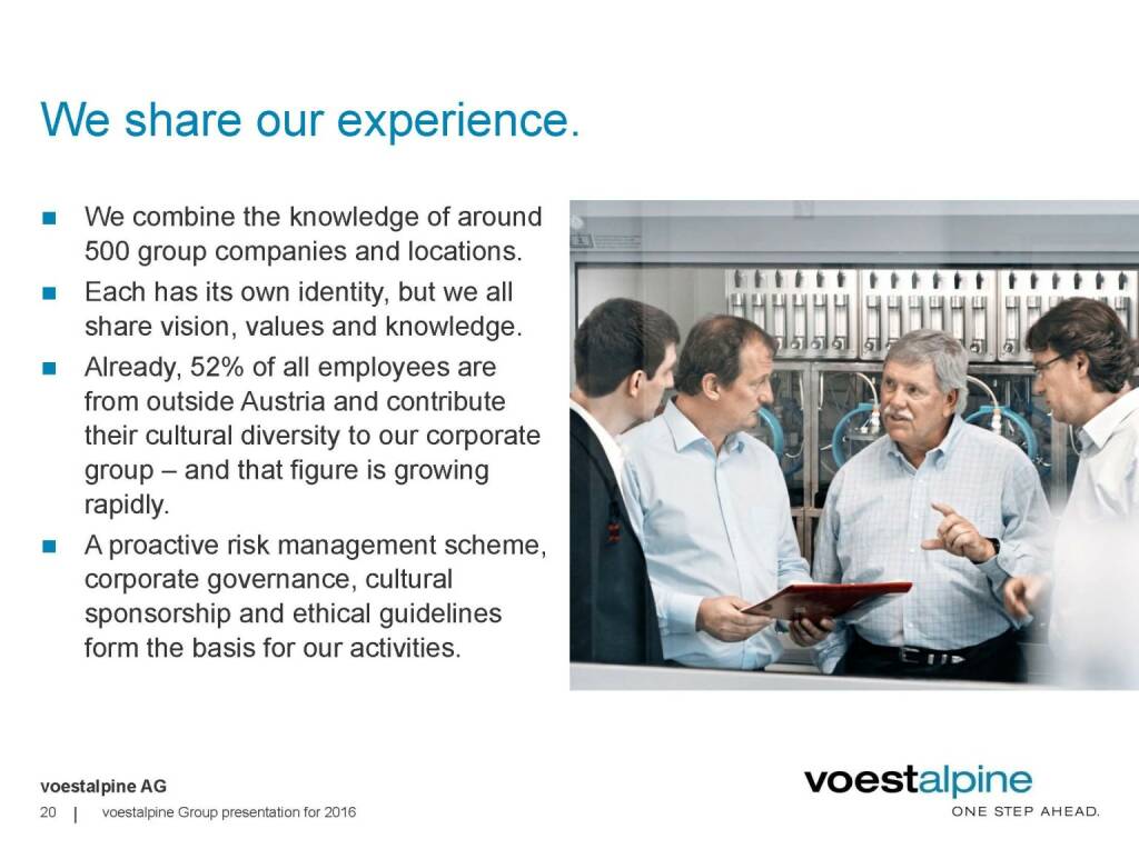 voestalpine - We share our experience (06.06.2016) 