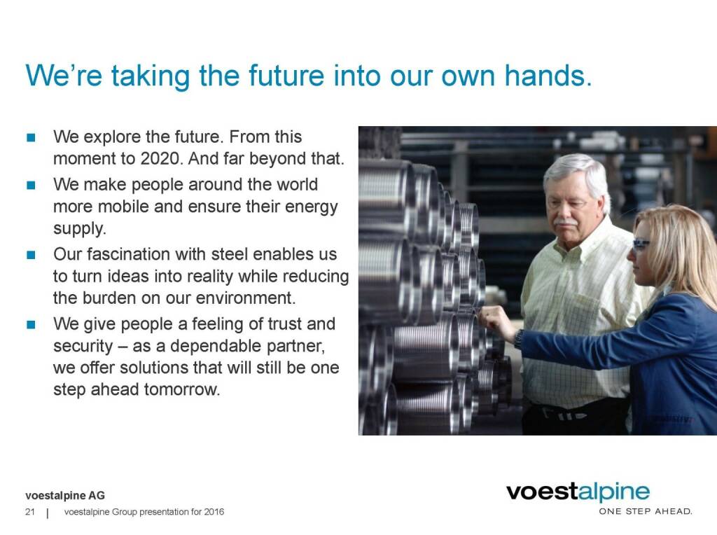 voestalpine - We're taking the future into our hands (06.06.2016) 