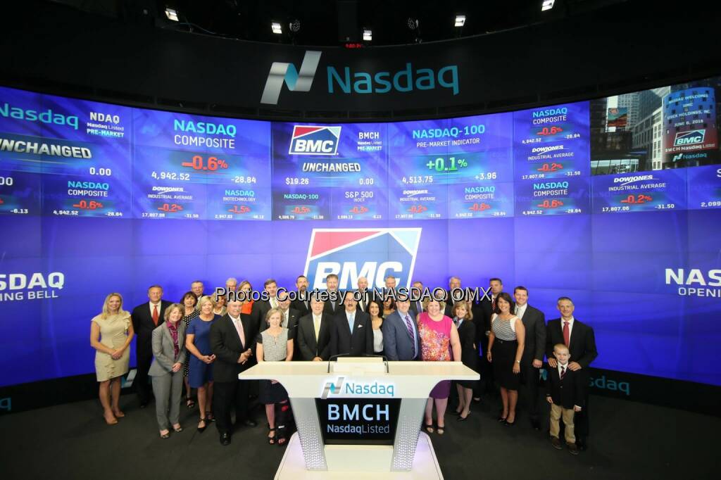 Great to have BMC Stock Holdings (formerly Stock Building Supply) here earlier today to run the #Nasdaq opening bell!  Source: http://facebook.com/NASDAQ (06.06.2016) 
