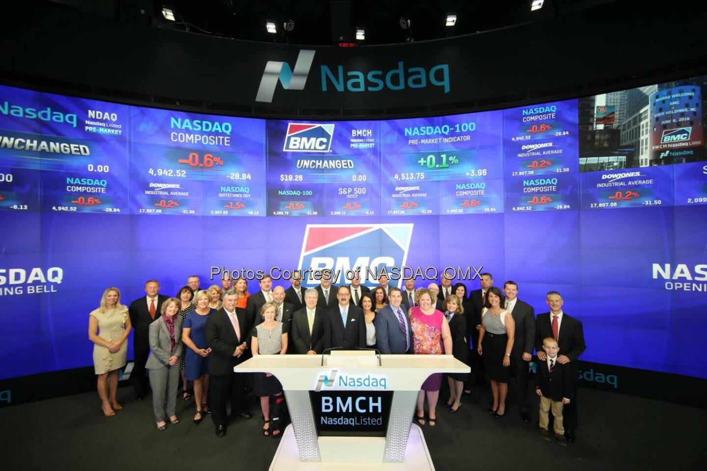 Great to have BMC Stock Holdings (formerly Stock Building Supply) here earlier today to run the #Nasdaq opening bell!  Source: http://facebook.com/NASDAQ