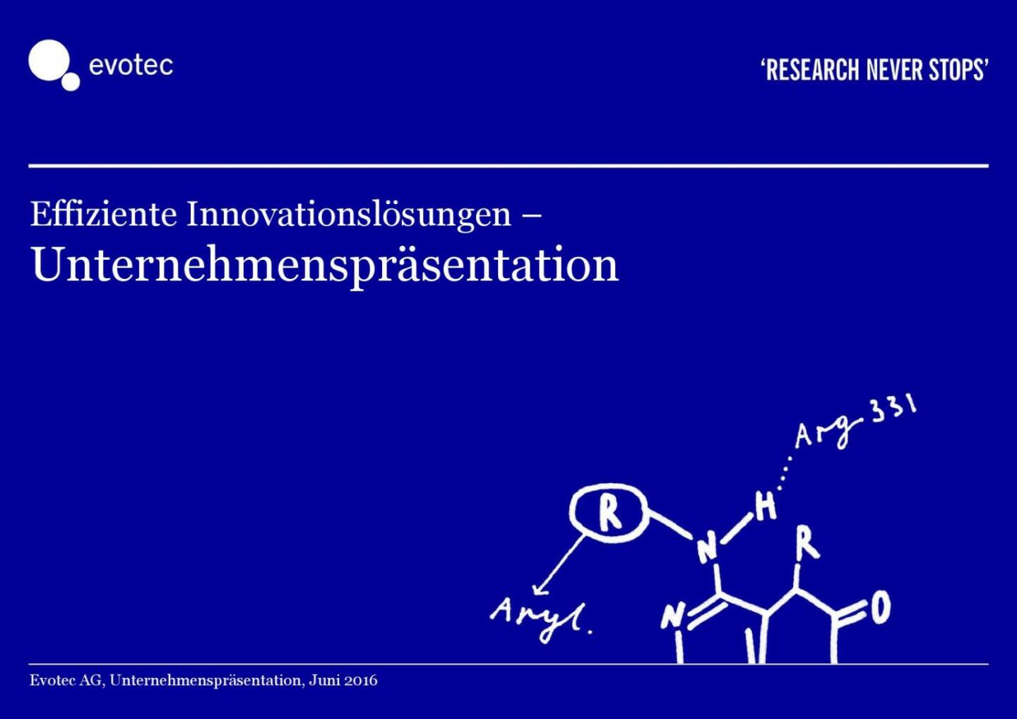 Evotec Unternehmenspräsentation 2016