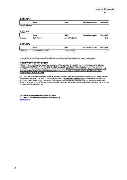 Änderung Österreichischer Indizes, Seite 2/2, komplettes Dokument unter http://boerse-social.com/static/uploads/file_1182_anderung_osterreichischer_indizes.pdf (07.06.2016) 