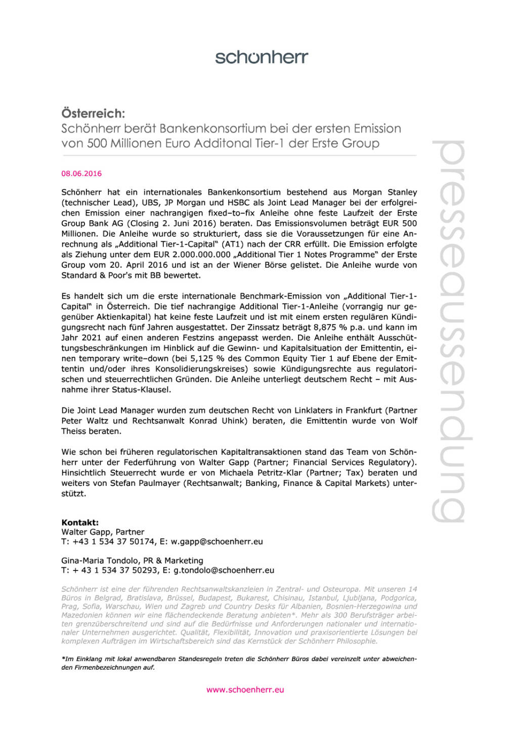 Sch&ouml;nherr ber&auml;t Bankenkonsortium, Seite 1/1, komplettes Dokument unter http://boerse-social.com/static/uploads/file_1184_schonherr_berat_bankenkonsortium.pdf