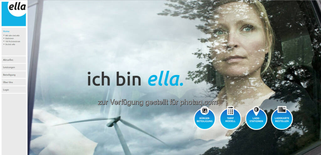 ella Homepage : ella launcht neues Kundenportal : Fotocredit: ella AG, © Aussendung (09.06.2016) 