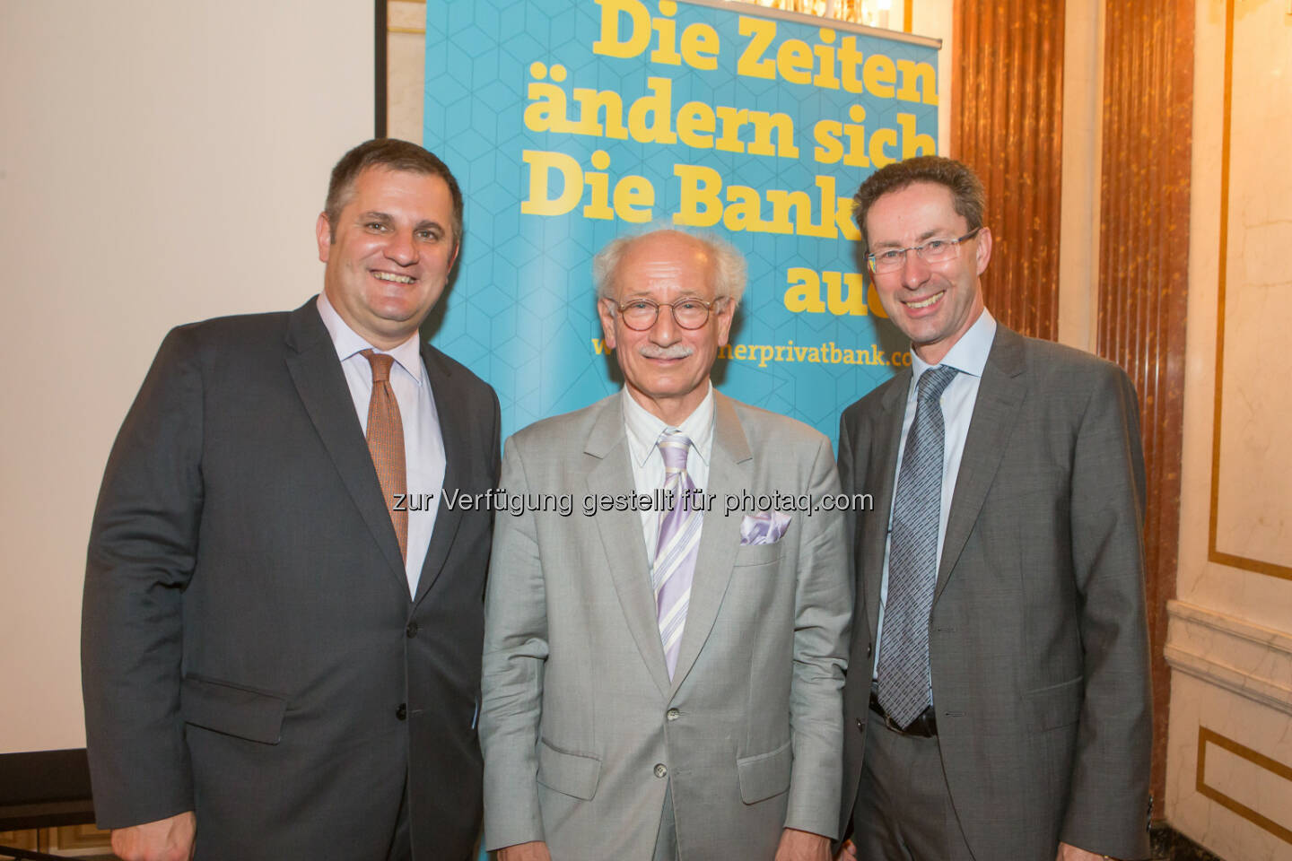 Eduard Berger (Vst. Wiener Privatbank), Bernd Marin (Pensionsexperte), Helmut Hardt ((Vst. Wiener Privatbank) : Ein Schrecken ohne Ende? : Pensionsexperte Bernd Marin zu Gast in der Wiener Privatbank : Fotocredit: Wiener Privatbank