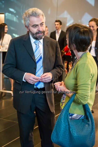 Thomas Irmler, Edith Franc - mehr Bilder vom 27. FCC unter http://www.wienerborse.at/service/events/financial-community-club-16042013.html, © FCC (18.04.2013) 