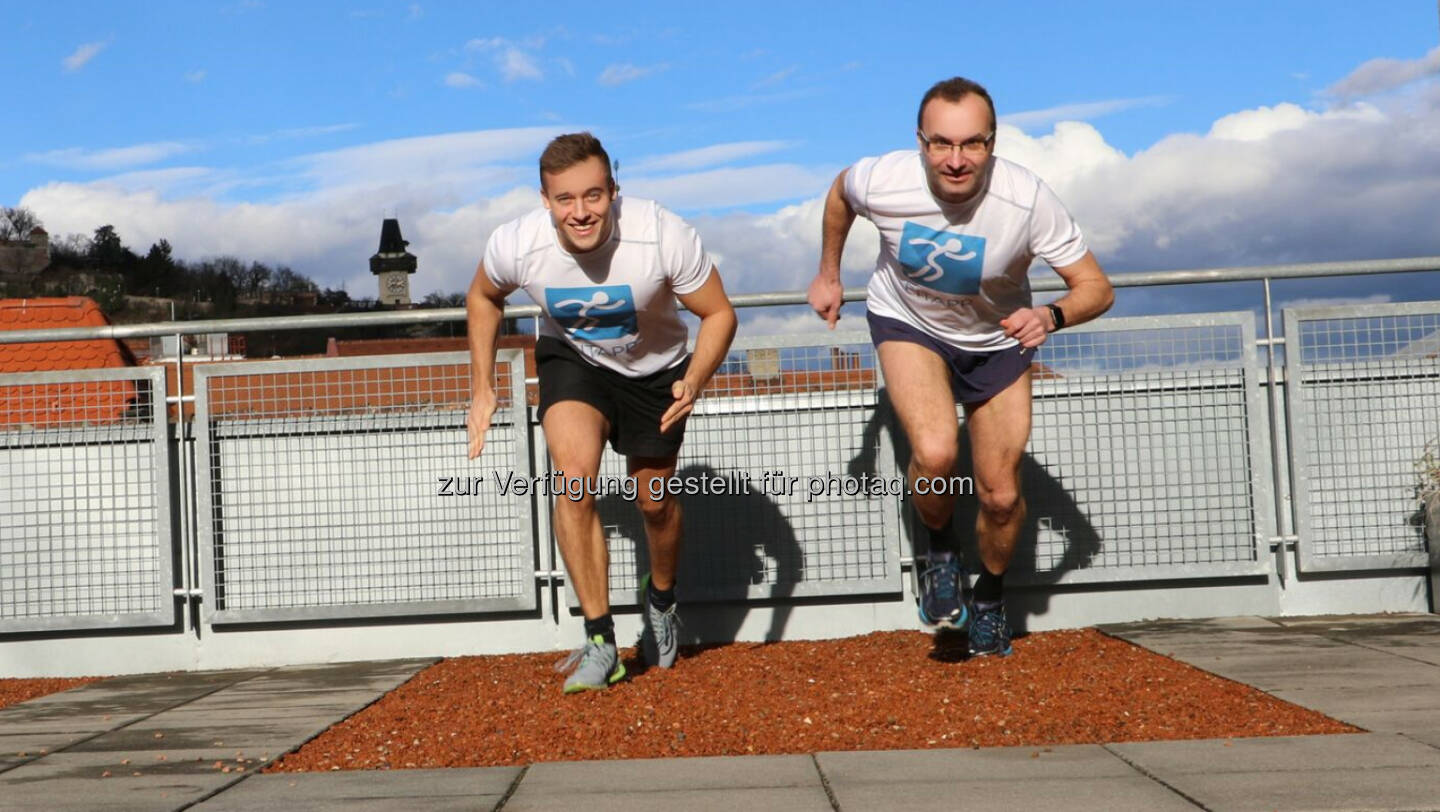 Daniel Wohlmuth (FitApp-Gründer), Thomas Mühlbacher (Investor) : FitApp - vom Uniprojekt zu 1,5 Millionen Downloads mit neuem Snap-Feature : Fotocredit: FitApp/Penaloza