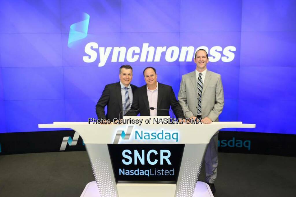 Synchronoss Technologies, Inc. rang the  Opening Bell, check out these great photos for this morning!   Source: http://facebook.com/NASDAQ (16.06.2016) 