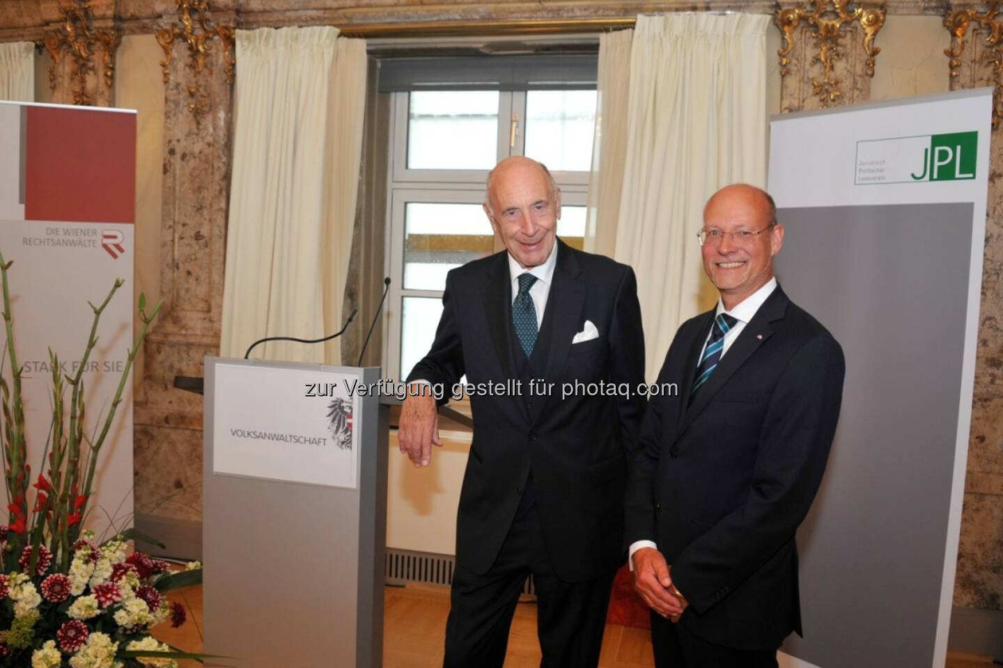 Gerhard Benn-Ibler (Präsident des juridisch-politischen Lesevereins), Michael Enzinger (Präsident der Rechtsanwaltskammer Wien) : 175 Jahre juridisch-politischer Leseverein : Fotocredit: Doris Kucera