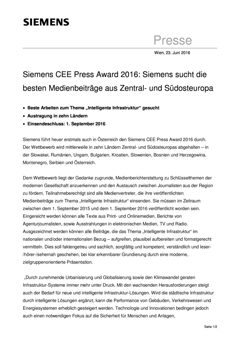 Siemens CEE Press Award 2016, Seite 1/2, komplettes Dokument unter http://boerse-social.com/static/uploads/file_1260_siemens_cee_press_award_2016.pdf