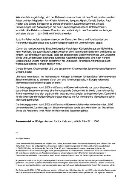 Gemeinsame Stellungnahme der Deutschen Börse und der London Stock Exchange Group, Seite 2/3, komplettes Dokument unter http://boerse-social.com/static/uploads/file_1267_gemeinsame_stellungnahme_der_deutschen_borse_und_der_london_stock_exchange_group.pdf (24.06.2016) 