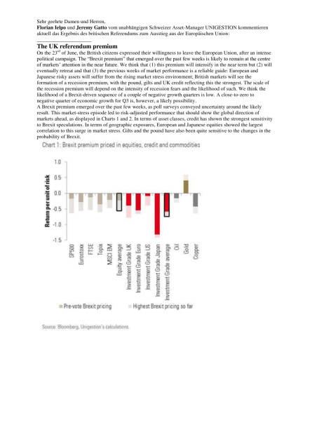 Unigestion: The UK referendum premium, Seite 1/2, komplettes Dokument unter http://boerse-social.com/static/uploads/file_1272_unigestion_the_uk_referendum_premium.pdf (24.06.2016) 