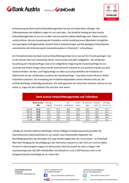 Bank Austria: Österreichs Industrie hat zur Jahresmitte 2016 an Fahrt gewonnen, Seite 2/3, komplettes Dokument unter http://boerse-social.com/static/uploads/file_1292_bank_austria_osterreichs_industrie_hat_zur_jahresmitte_2016_an_fahrt_gewonnen.pdf (29.06.2016) 