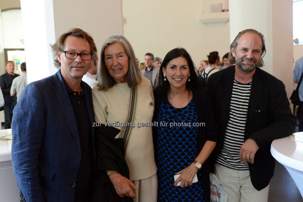 Hans-Peter Wipplinger, Elfie Semotan, Danielle Spera, Ivo Kocherscheidt : Eikon – Internationale Zeitschrift für Photographie und Medienkunst : Feier zum 25-jährigen Jubiläum in der Ovalhalle / Q21 im MuseumsQuartier Wien : Fotocredit: Didi Sattmann (29.06.2016) 