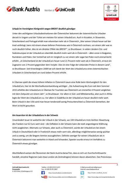 Bank Austria: UrlaubsEuro Sommer 2016, Seite 2/7, komplettes Dokument unter http://boerse-social.com/static/uploads/file_1304_bank_austria_urlaubseuro_sommer_2016.pdf (30.06.2016) 