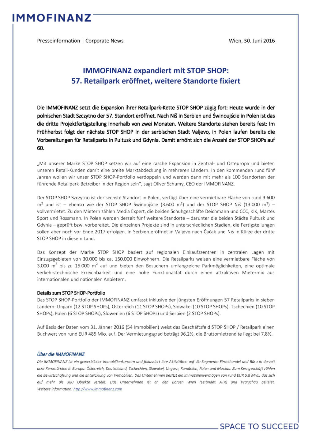 Immofinanz expandiert mit Stop Shop, Seite 1/2, komplettes Dokument unter http://boerse-social.com/static/uploads/file_1307_immofinanz_expandiert_mit_stop_shop.pdf