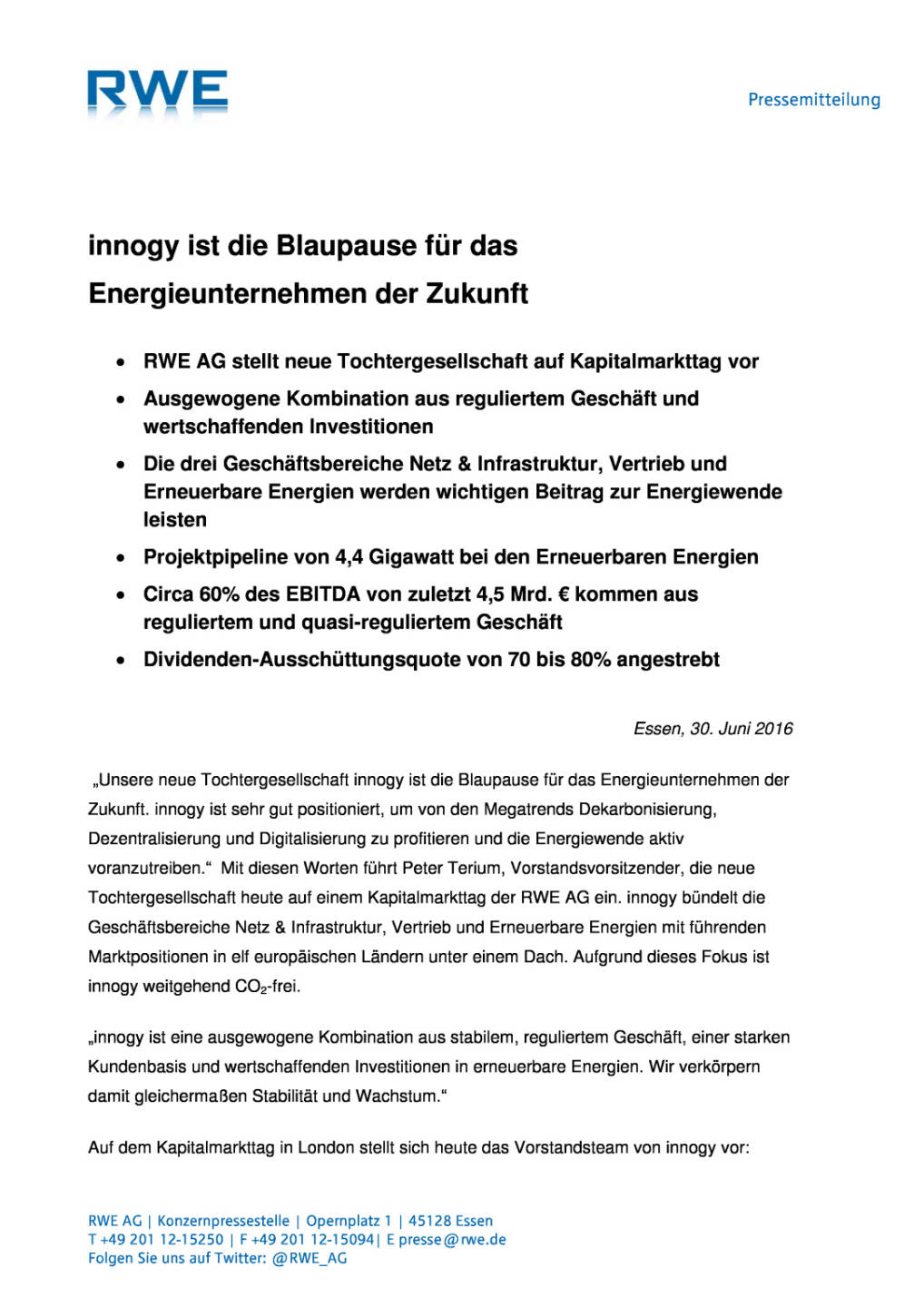 RWE: innogy ist die Blaupause für das Energieunternehme der Zukunft, Seite 1/6, komplettes Dokument unter http://boerse-social.com/static/uploads/file_1305_rwe_innogy_ist_die_blaupause_fur_das_energieunternehme_der_zukunft.pdf