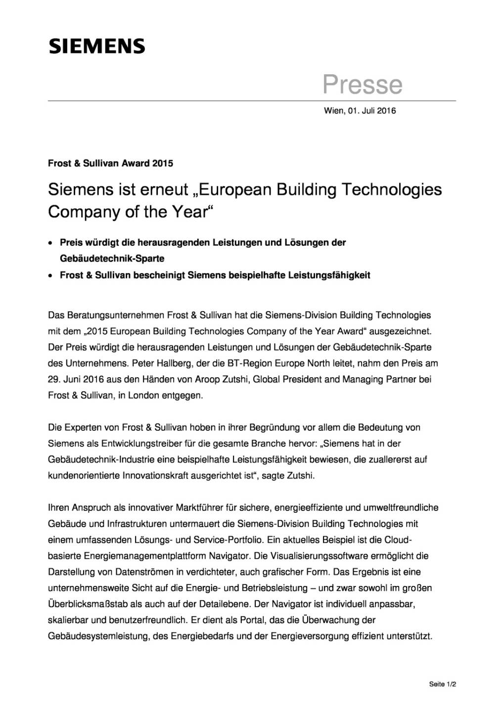 Siemens ist „European Building Technologies Company of the Year“, Seite 1/2, komplettes Dokument unter http://boerse-social.com/static/uploads/file_1318_siemens_ist_european_building_technologies_company_of_the_year.pdf