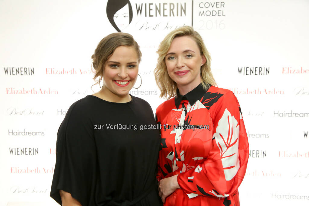 Nina Legat (Gewinnerin), Barbara Haas (Chefredakteurin Wienerin) : Nina Legat gewinnt das Finale des Wienerin Covermodel Contests presented by BestSecret : Fotocredit: wienerin/Schiffl, © Aussendung (01.07.2016) 