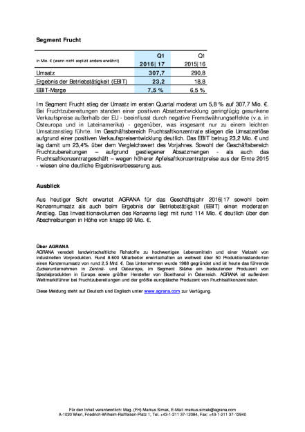 Agrana mit deutlicher EBIT-Steigerung im ersten Quartal 2016|17 , Seite 3/3, komplettes Dokument unter http://boerse-social.com/static/uploads/file_1346_agrana_mit_deutlicher_ebit-steigerung_im_ersten_quartal_201617.pdf (07.07.2016) 