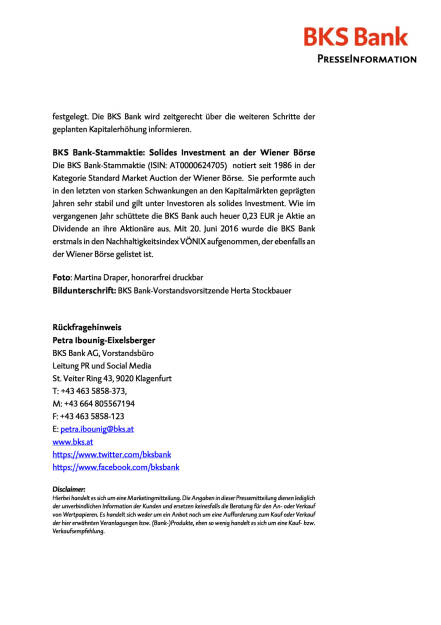 BKS Bank plant Kapitalerhöhung, Seite 2/2, komplettes Dokument unter http://boerse-social.com/static/uploads/file_1359_bks_bank_plant_kapitalerhohung.pdf (07.07.2016) 