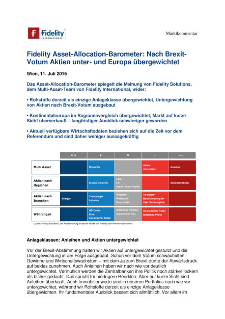 Fidelity Asset-Allocation-Barometer, Seite 1/3, komplettes Dokument unter http://boerse-social.com/static/uploads/file_1372_fidelity_asset-allocation-barometer.pdf (11.07.2016) 