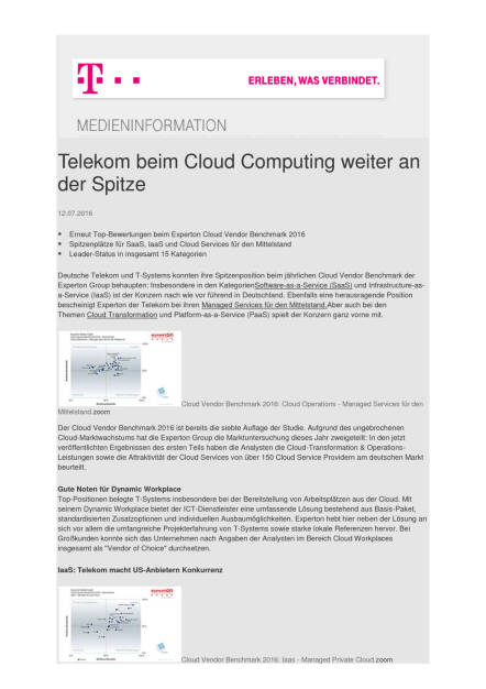 Deutsche Telekom: Beim Cloud Computing weiter an der Spitze, Seite 1/2, komplettes Dokument unter http://boerse-social.com/static/uploads/file_1382_deutsche_telekom_beim_cloud_computing_weiter_an_der_spitze.pdf (12.07.2016) 