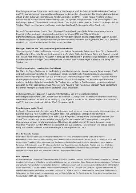 Deutsche Telekom: Beim Cloud Computing weiter an der Spitze, Seite 2/2, komplettes Dokument unter http://boerse-social.com/static/uploads/file_1382_deutsche_telekom_beim_cloud_computing_weiter_an_der_spitze.pdf (12.07.2016) 