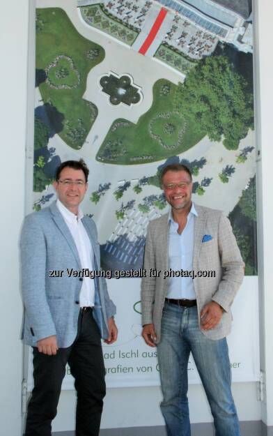 Edwin Gruber (Obmann), Robert Herzog (Tourismusdirektor) : Tourismusverband Bad Ischl - ausgeglichene Abschlussbilanz 2015 -  touristische Erfolgsbilanz der letzten 5 Jahre : Fotocredit: www.badischl.at, © Aussender (15.07.2016) 