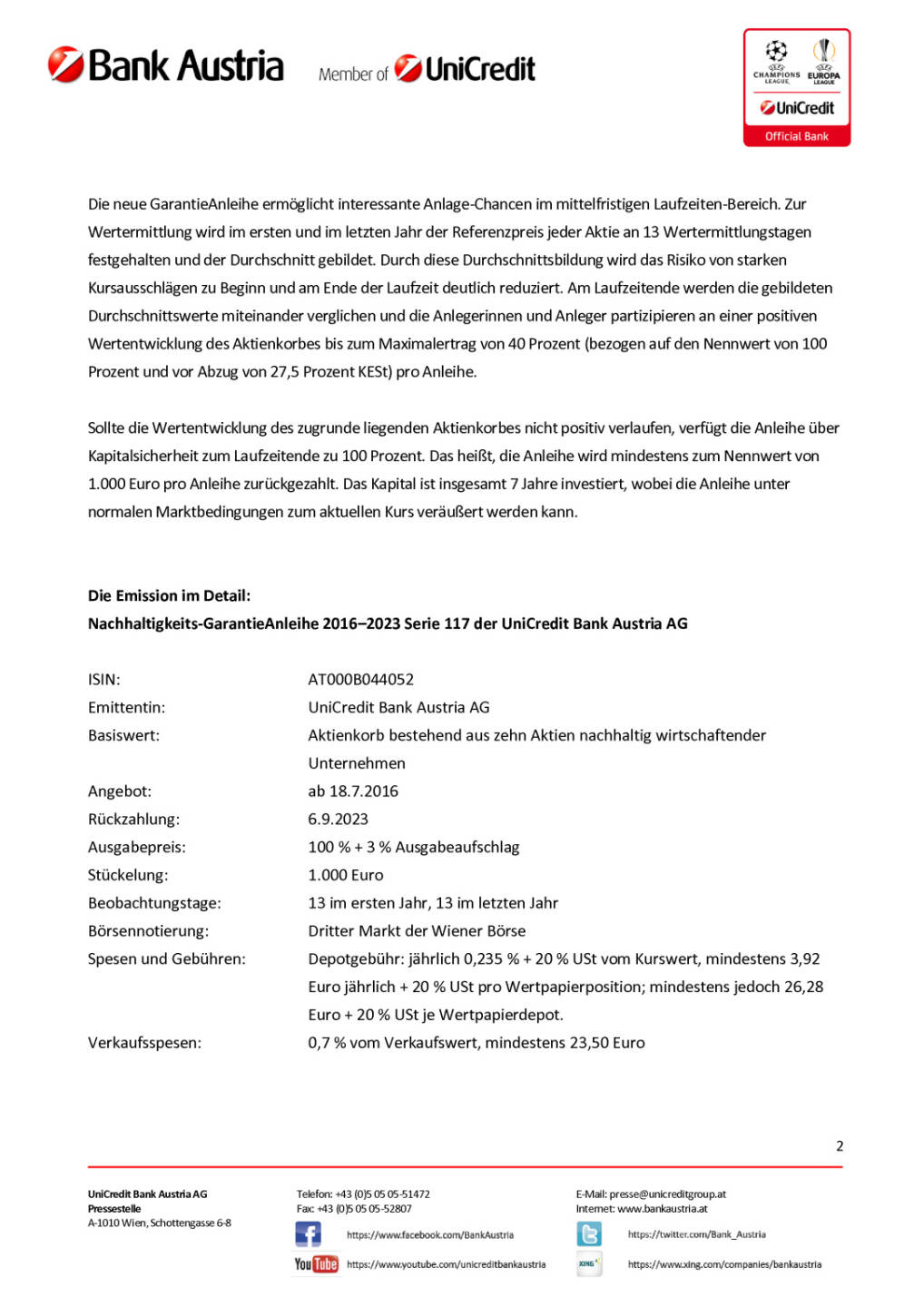 Bank Austria: Die Nachhaltigkeits-GarantieAnleihe, Seite 2/3, komplettes Dokument unter http://boerse-social.com/static/uploads/file_1432_bank_austria_die_nachhaltigkeits-garantieanleihe.pdf