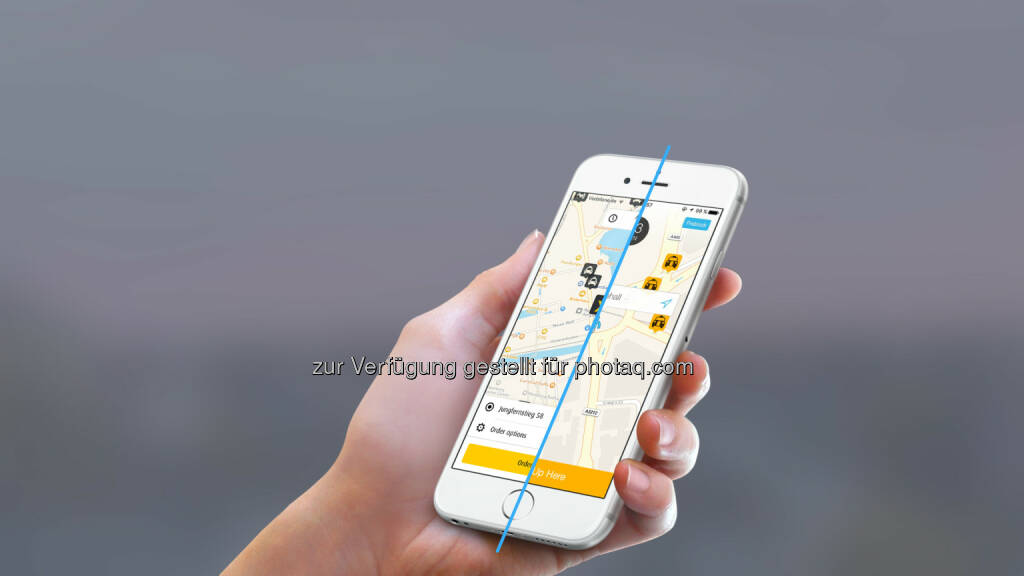 App mytaxi : mytaxi und Hailo schließen sich zum größten Appbasierten Taxivermittler Europas zusammen : Fotocredit: Intelligent Apps GmbH, © Aussendung (26.07.2016) 