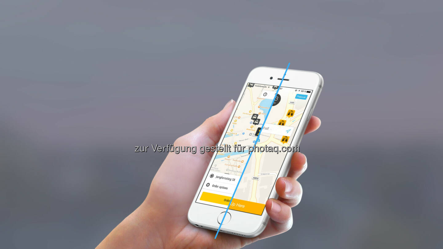 App mytaxi : mytaxi und Hailo schließen sich zum größten Appbasierten Taxivermittler Europas zusammen : Fotocredit: Intelligent Apps GmbH