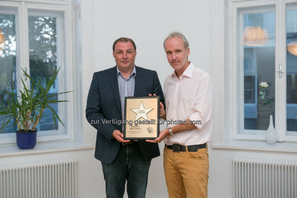 Hannes Roither (Palfinger), Christian Drastil (BSN), © Martina Draper/photaq (26.07.2016) 