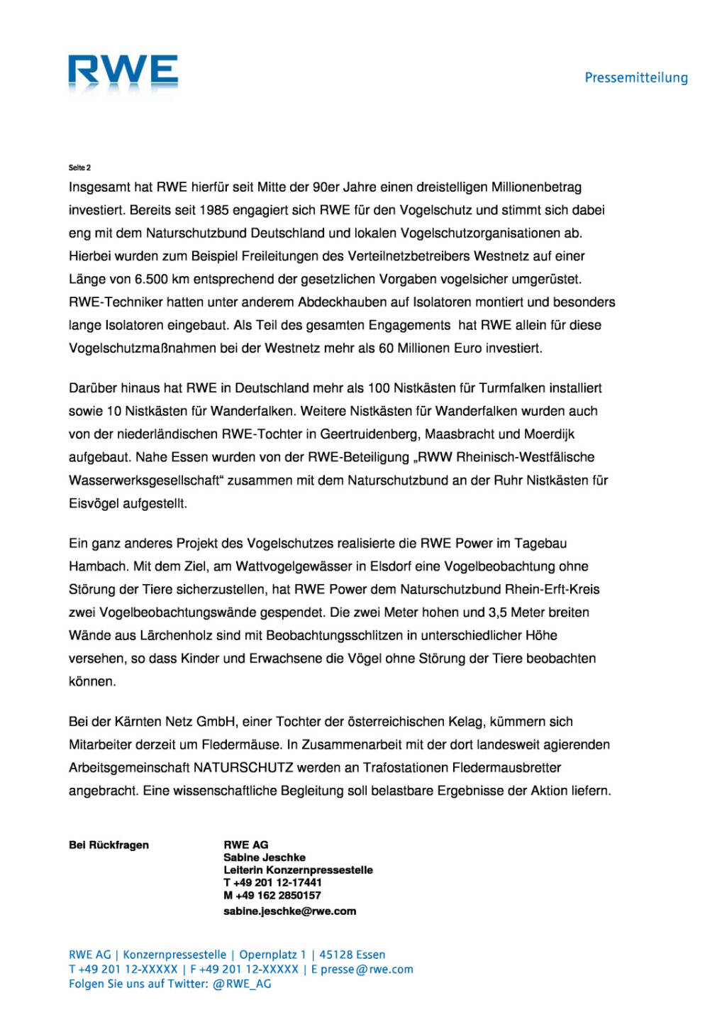 RWE investiert in wirksamen Vogelschutz , Seite 2/2, komplettes Dokument unter http://boerse-social.com/static/uploads/file_1501_rwe_investiert_in_wirksamen_vogelschutz.pdf