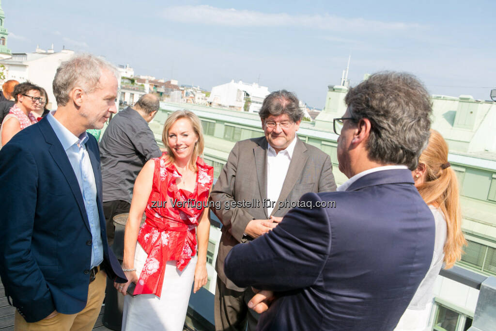 Christian Drastil, Ulrike Mülleder, Stefan Zapotocky, Stefan Pierer (CEO KTM Industries), © Martina Draper (27.07.2016) 