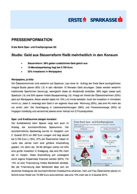 Erste Bank: Geld aus Steuerreform fließt mehrheitlich in den Konsum, Seite 1/2, komplettes Dokument unter http://boerse-social.com/static/uploads/file_1527_erste_bank_geld_aus_steuerreform_fliesst_mehrheitlich_in_den_konsum.pdf (29.07.2016) 