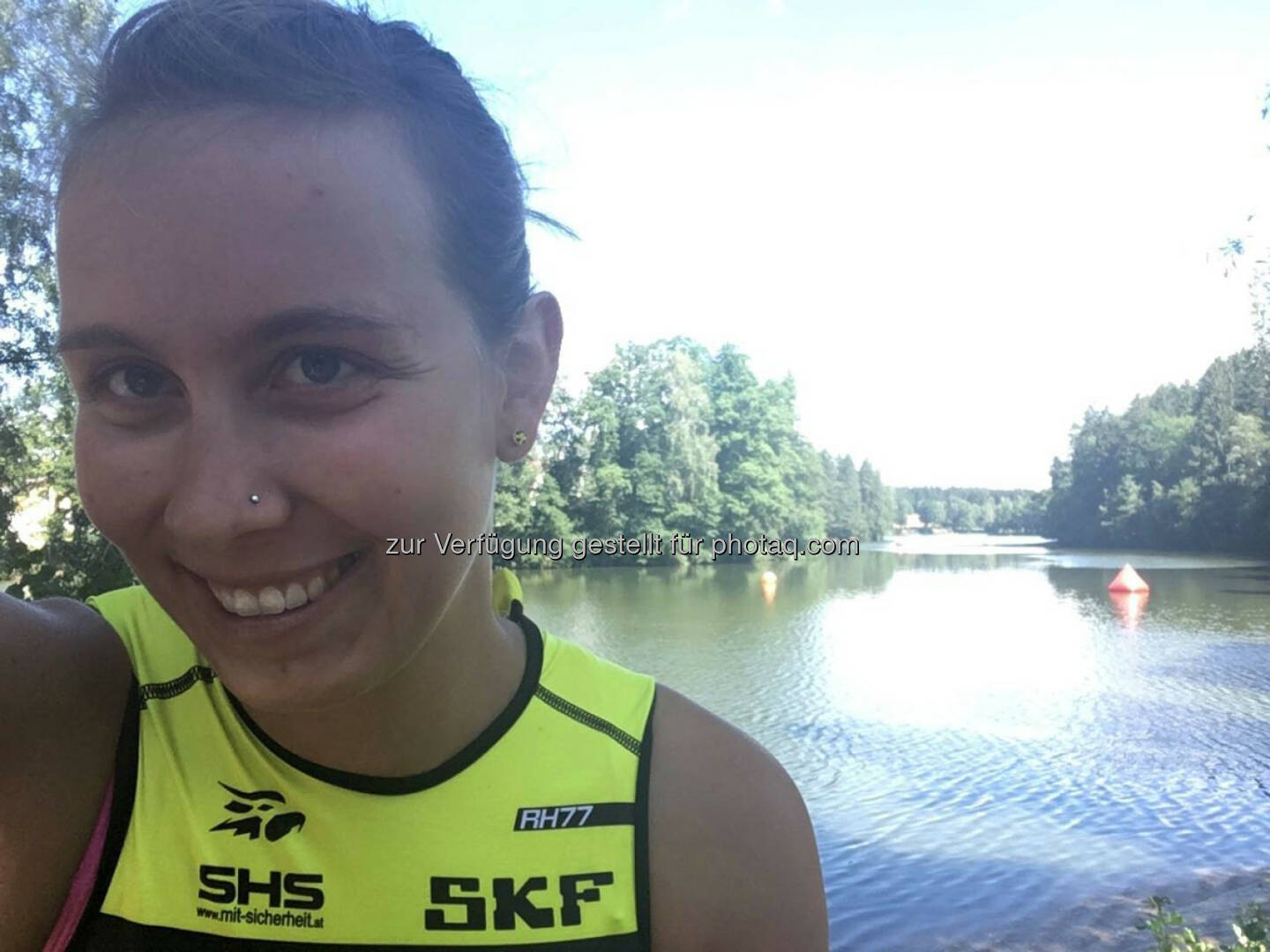 Martina Kaltenreiner: Swim 2 Runden á 1150m im Herrensee in Litschau 
