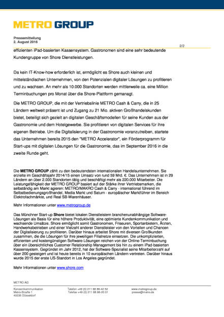 Metro Group beteiligt sich an Shore, Seite 2/2, komplettes Dokument unter http://boerse-social.com/static/uploads/file_1536_metro_group_beteiligt_sich_an_shore.pdf (01.08.2016) 