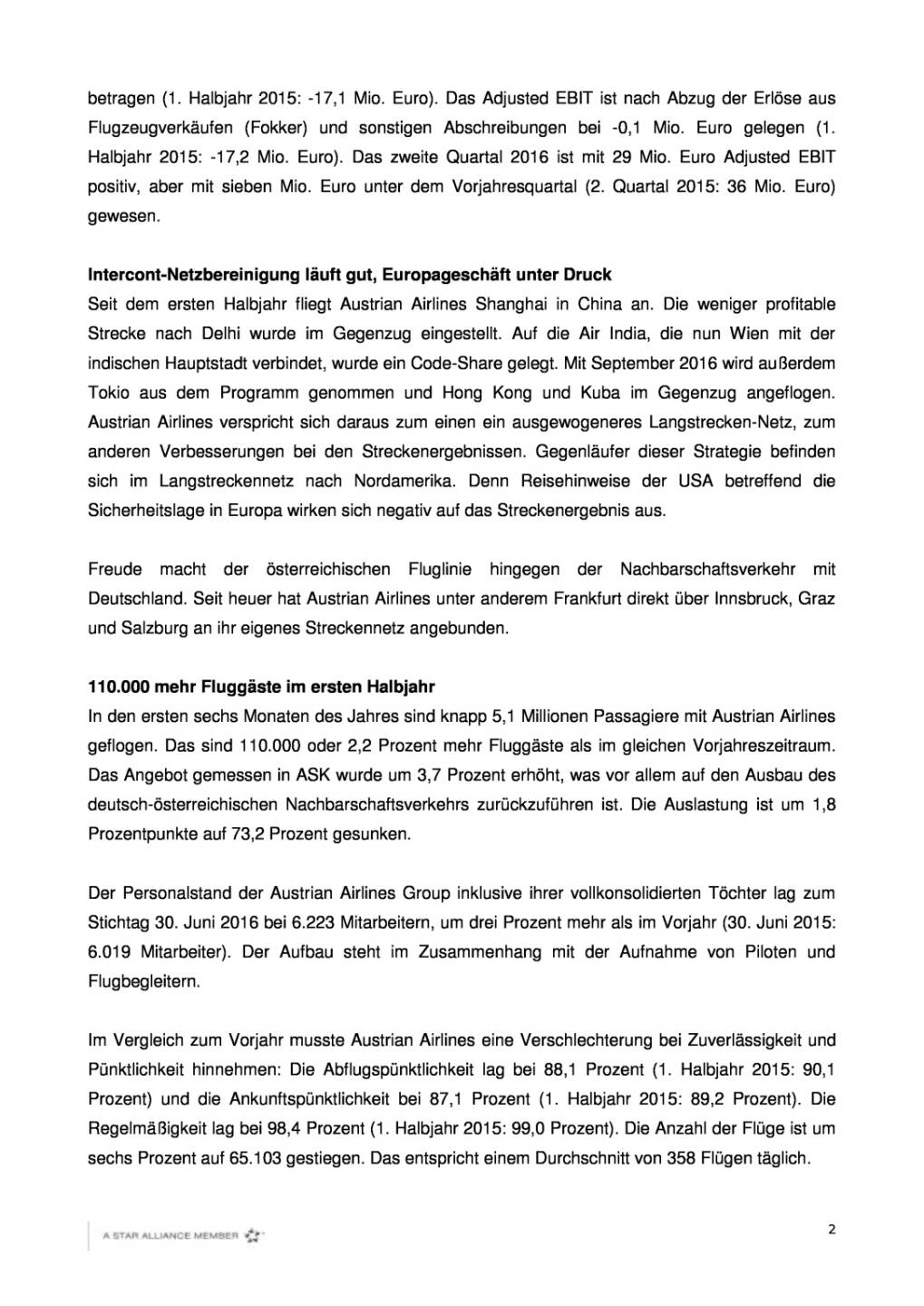 Austrian Airlines: Finanzergebnis 1. Halbjahr 2016, Seite 2/4, komplettes Dokument unter http://boerse-social.com/static/uploads/file_1543_austrian_airlines_finanzergebnis_1_halbjahr_2016.pdf