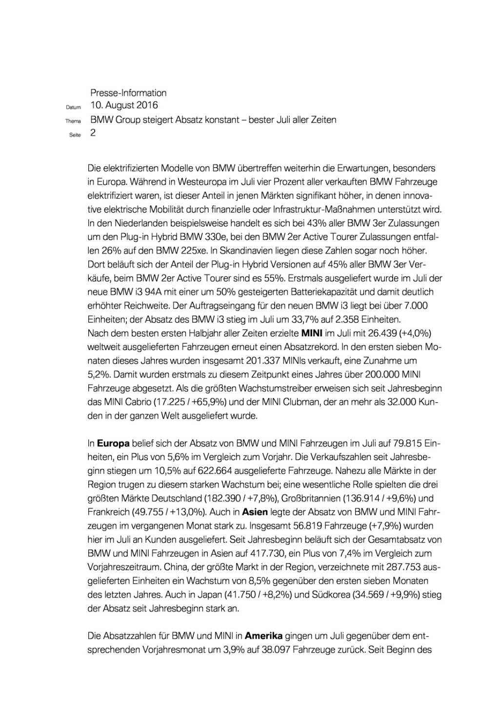 BMW Group: Vertriebsmeldung Juli 2016, Seite 2/4, komplettes Dokument unter http://boerse-social.com/static/uploads/file_1599_bmw_group_vertriebsmeldung_juli_2016.pdf