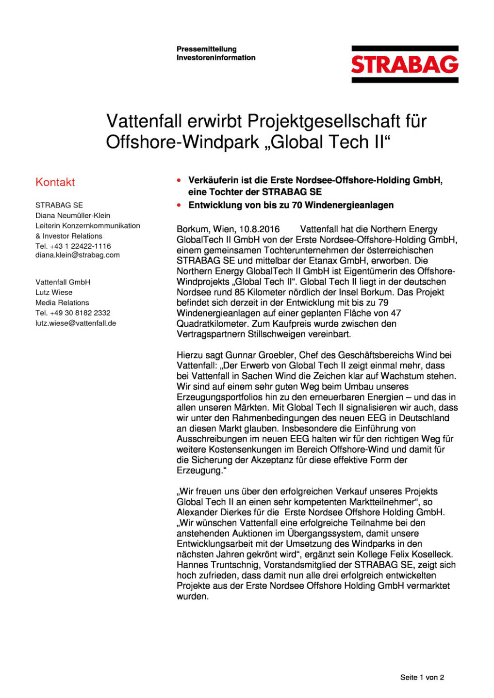 Strabag: Vattenfall/Global Tech II, Seite 1/2, komplettes Dokument unter http://boerse-social.com/static/uploads/file_1604_strabag_vattenfallglobal_tech_ii.pdf