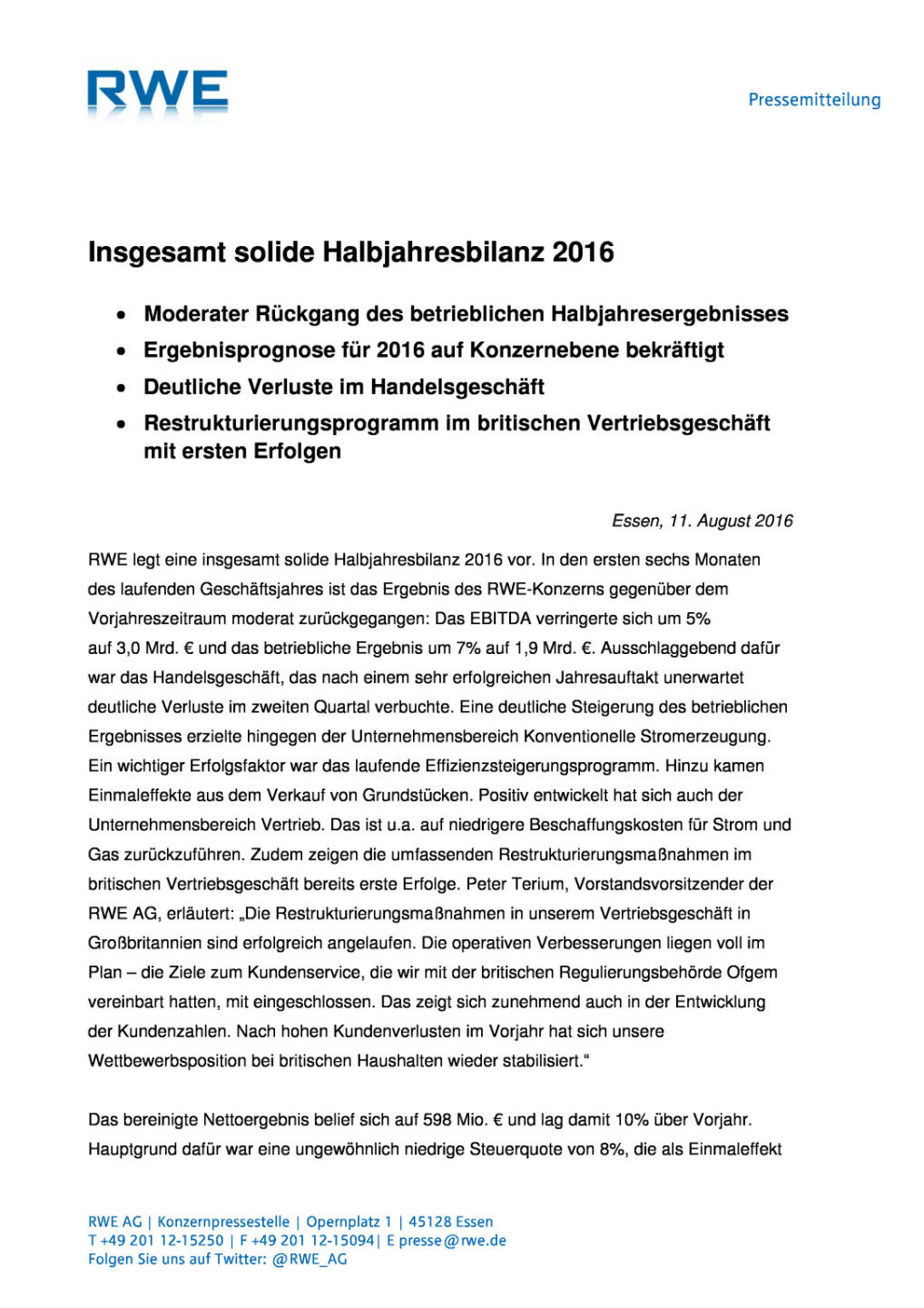 RWE: Halbjahresbilanz 2016, Seite 1/7, komplettes Dokument unter http://boerse-social.com/static/uploads/file_1605_rwe_halbjahresbilanz_2016.pdf